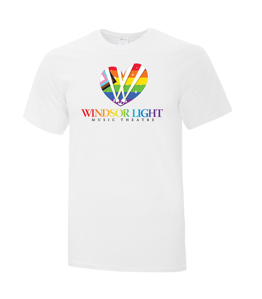 Windsor Light Music Theatre Pride Adult Cotton T-Shirt with Printed logo