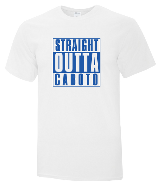 "Straight Outta Caboto" Adult Cotton T-Shirt with Printed logo