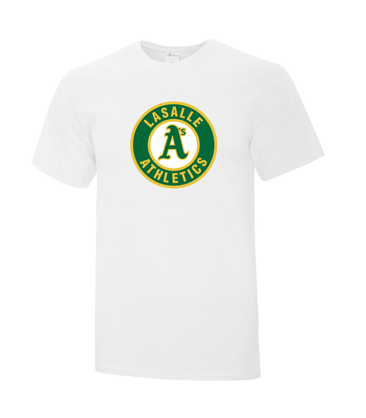 LaSalle Athletics Adult Cotton Tee with Printed Logo