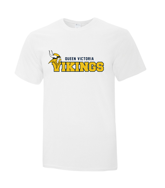 Queen Victoria Adult Cotton T-Shirt with Printed Logo
