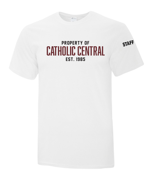 Catholic Central Adult Cotton T-Shirt with Printed Logo