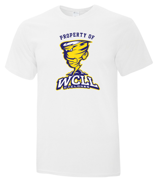 "Property of WCLL" Adult Cotton T-Shirt with Printed Logo