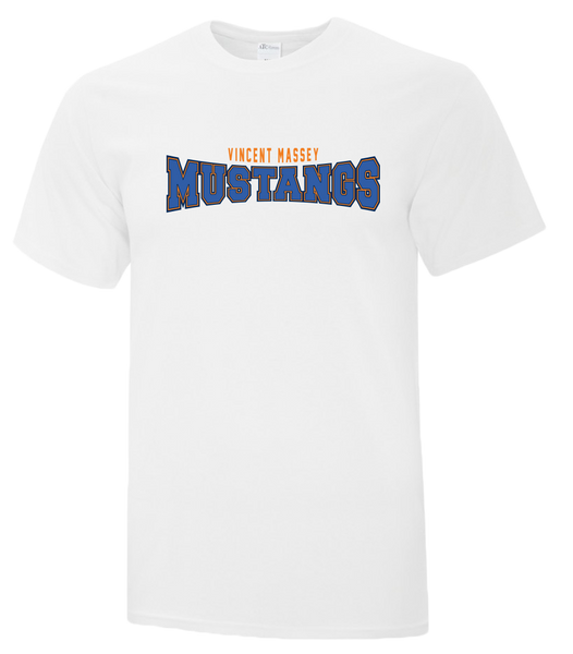 Vincent Massey Adult Cotton T-Shirt with Printed logo