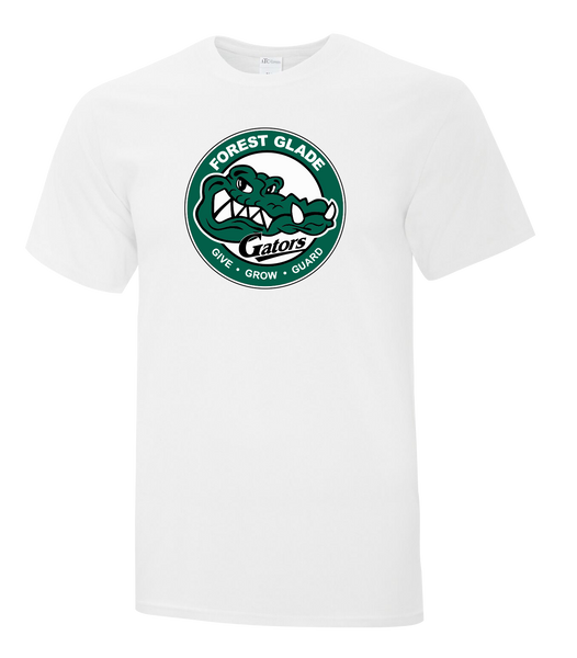 Forest Glade Adult Cotton T-Shirt with Printed logo