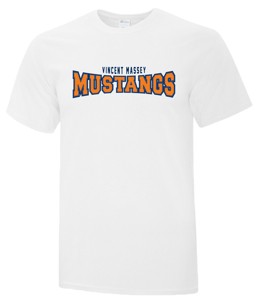 Vincent Massey Adult Cotton T-Shirt with Printed logo