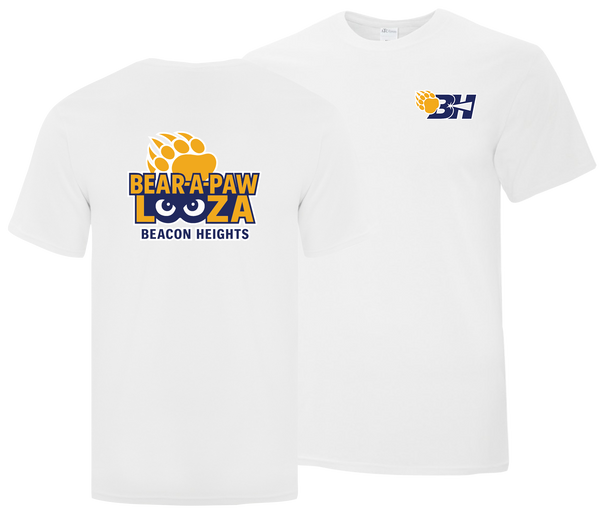 Bear-A-Paw-Looza Youth Cotton T-Shirt with Printed Front & Back Logos