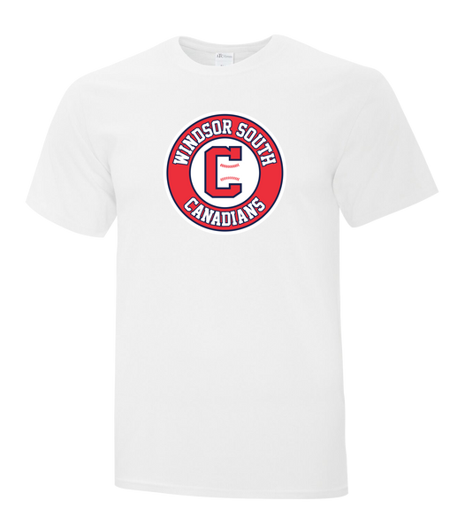 Windsor South Canadians Adult Cotton T-Shirt with Printed logo