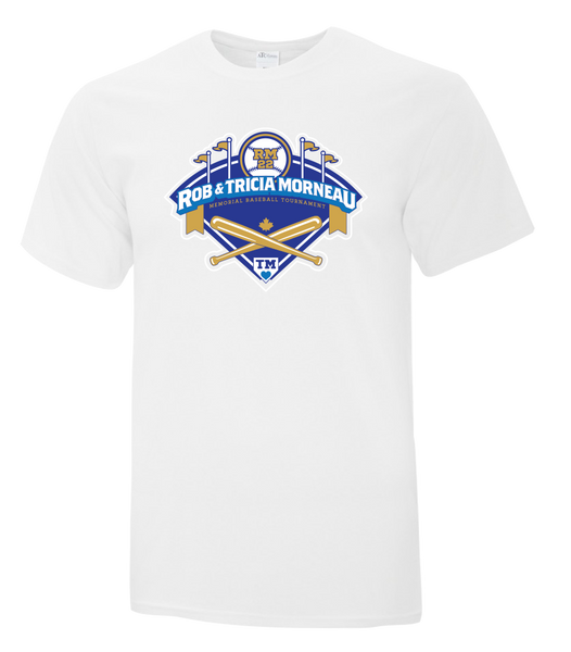 Rob & Tricia Morneau Tournament Adult Ring Spun Cotton T-Shirt with Printed logo