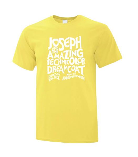 "Joseph and the Amazing Technicolor Dreamcoat" Adult Cotton T-Shirt with Printed Logo