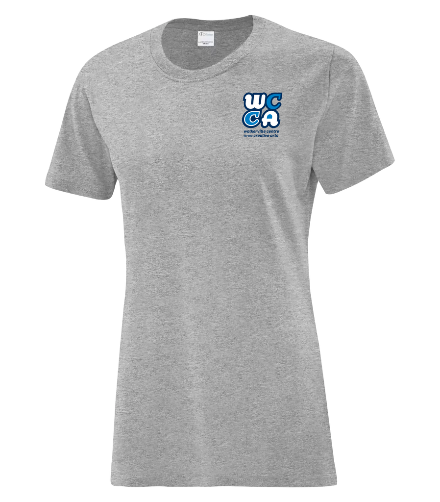 Walkerville Centre for the Creative Arts Ladies Cotton T-Shirt with Printed logo