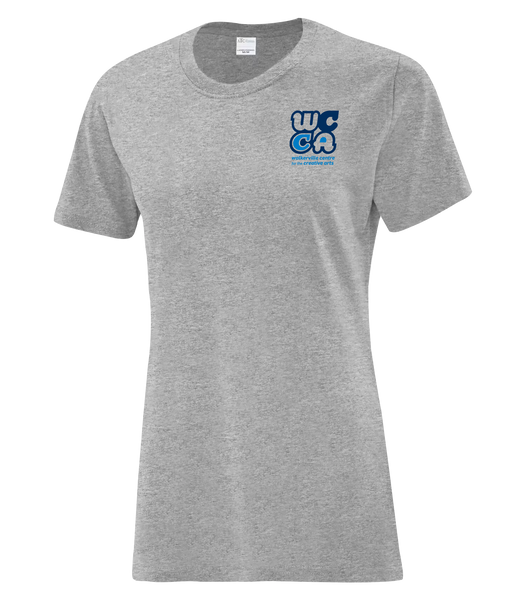 Walkerville Centre for the Creative Arts Ladies Cotton T-Shirt with Printed logo