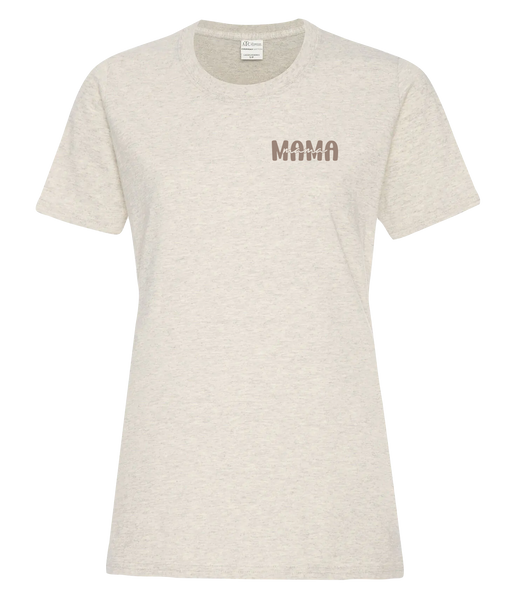 "Mama Mama" Ladies Cotton T-Shirt with Printed Left Chest Logo