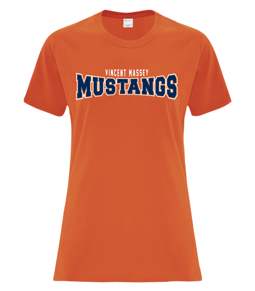 Vincent Massey Ladies Cotton T-Shirt with Printed Logo