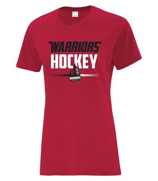 Warrior Hockey Ladies Cotton T-Shirt with Printed Logo