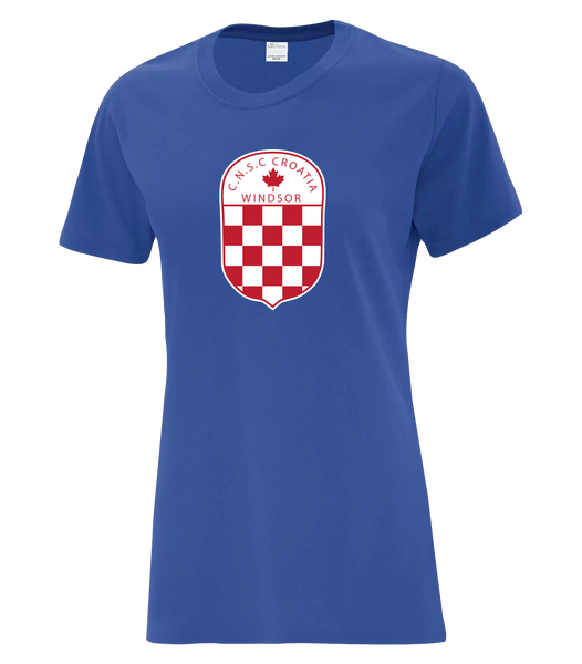 C.N.S.C. Windsor Croatia Ladies Cotton T-Shirt with Printed Logo