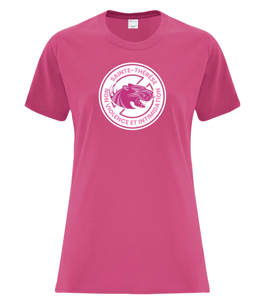 Pantheres "non violence et intimidation" Ladies Tee with Printed Logo