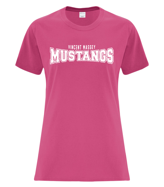 Vincent Massey Ladies Cotton T-Shirt with Printed Logo