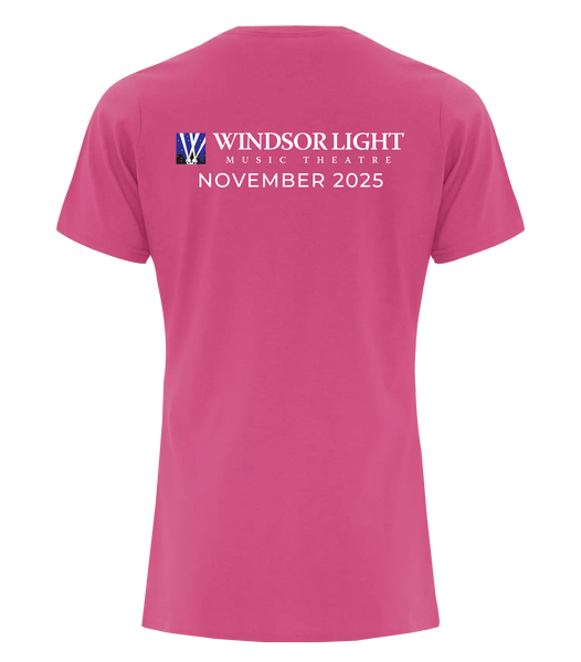 "Joseph and the Amazing Technicolor Dreamcoat" Ladies Cotton T-Shirt with Printed Logo