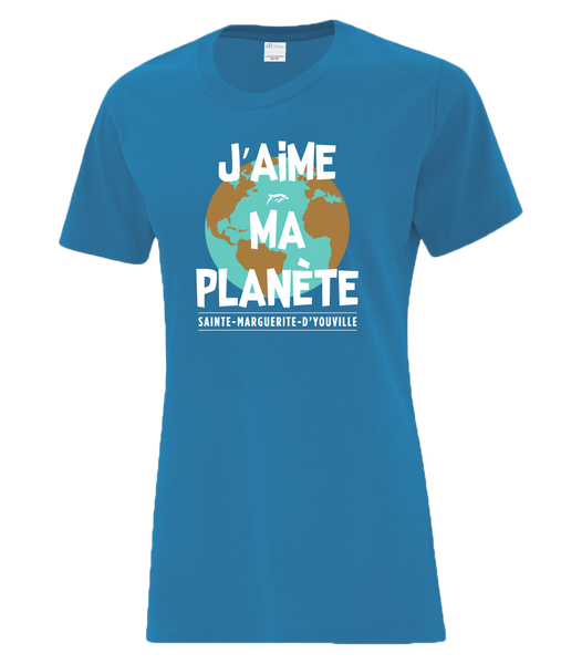 Dauphins "J'aime Ma Planète" Ladies Dri-Fit T-Shirt with Printed Logo