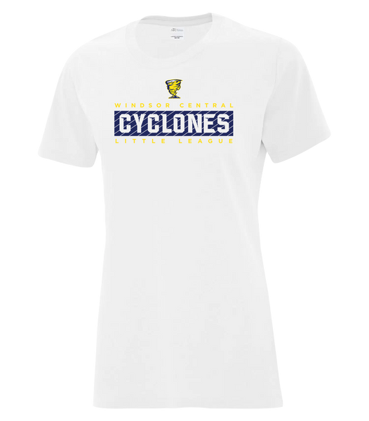 Cyclones Ladies Cotton T-Shirt with Printed Logo