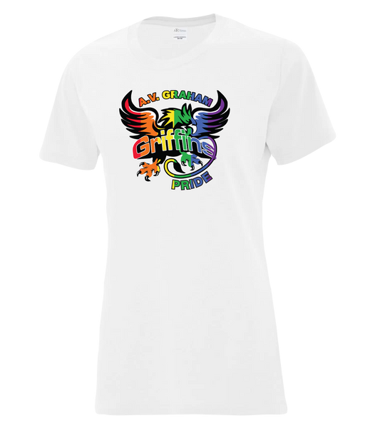 Griffins Pride Ladies Cotton T-Shirt with Printed logo