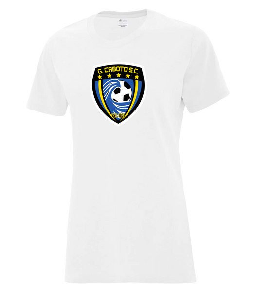 Caboto SC Crest Ladies Cotton T-Shirt with Printed logo