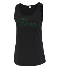Warlocks Lacrosse Script Ladies Cotton Tank Top