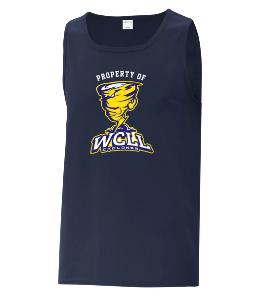 "Property of WCLL" Adult Cotton Tank Top with Printed Logo
