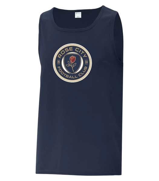 Rose City Football Club Adult Cotton Tank Top with Printed Logo