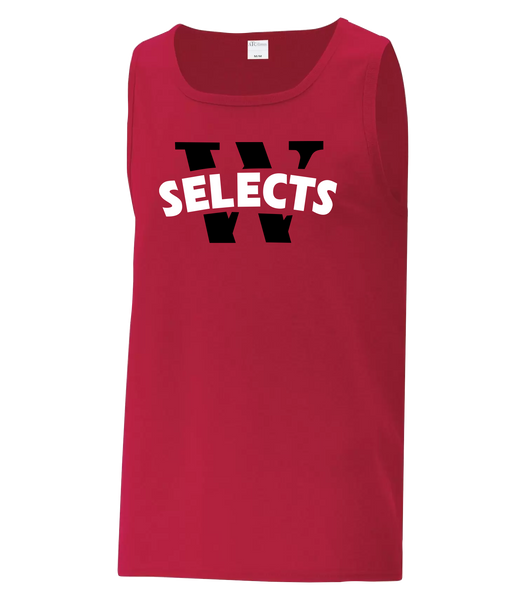Selects Adult Cotton Tank Top with Printed Logo
