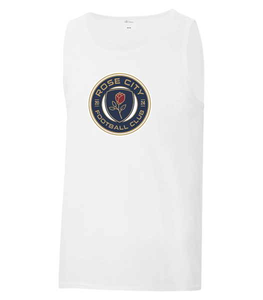 Rose City Football Club Adult Cotton Tank Top with Printed Logo