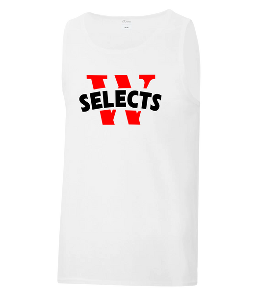Selects Adult Cotton Tank Top with Printed Logo