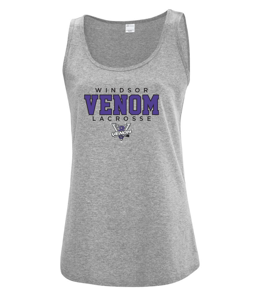 Windsor Venom Lacrosse Ladies Cotton Tank Top with Printed Logo
