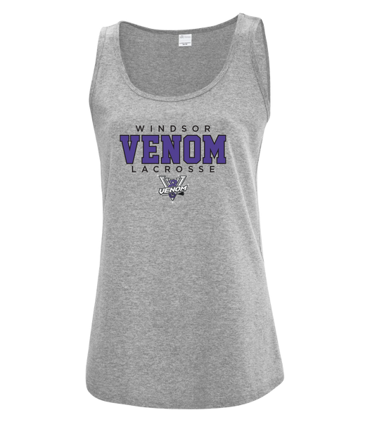 Windsor Venom Lacrosse Ladies Cotton Tank Top with Printed Logo