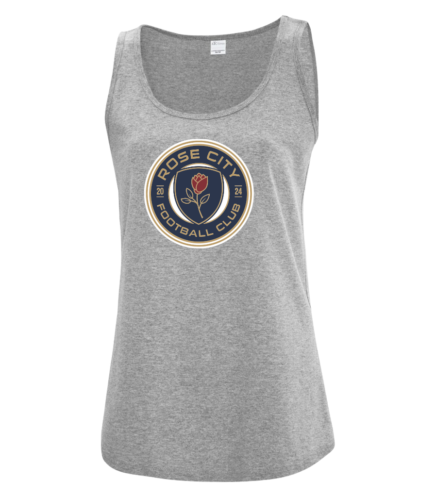 Rose City Football Club Ladies Flowy Racerback Tank with Printed Logo