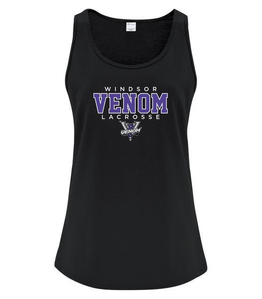 Windsor Venom Lacrosse Ladies Cotton Tank Top with Printed Logo