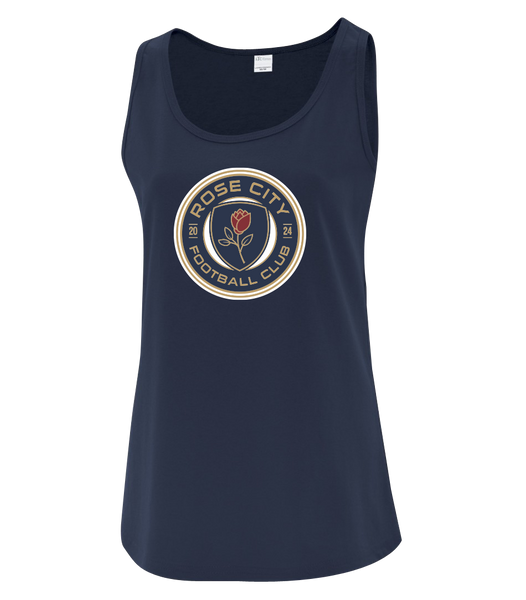 Rose City Football Club Ladies Flowy Racerback Tank with Printed Logo