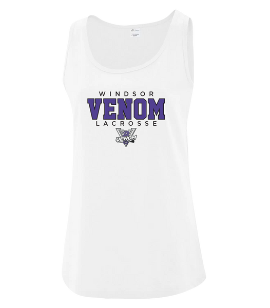 Windsor Venom Lacrosse Ladies Cotton Tank Top with Printed Logo