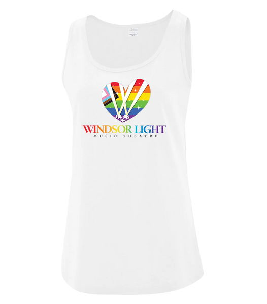 Windsor Light Music Theatre Pride Ladies Cotton Tank with Printed logo