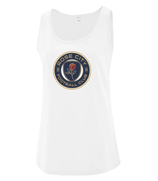 Rose City Football Club Ladies Flowy Racerback Tank with Printed Logo