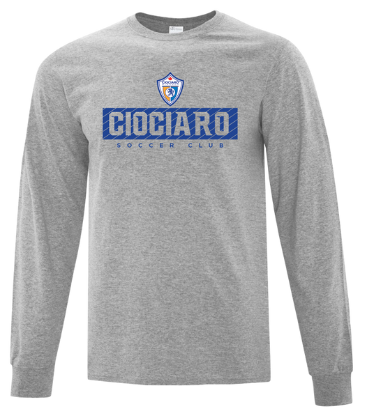Ciociaro Soccer Club Block Letters Youth Cotton Long Sleeve with Printed Logo