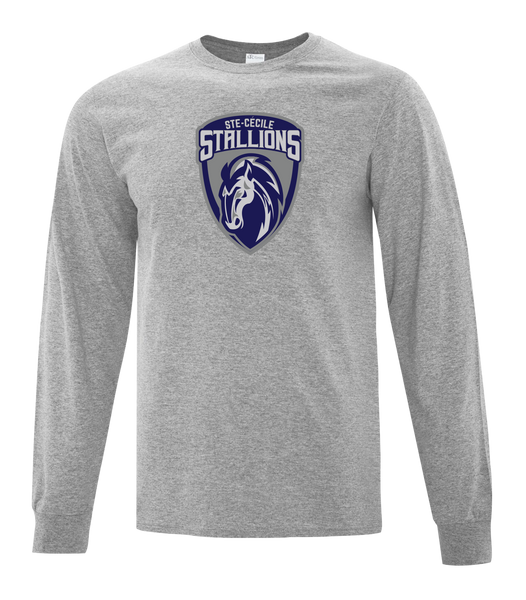 Ste. Cécile Stallions Youth Cotton Long Sleeve with Printed Logo