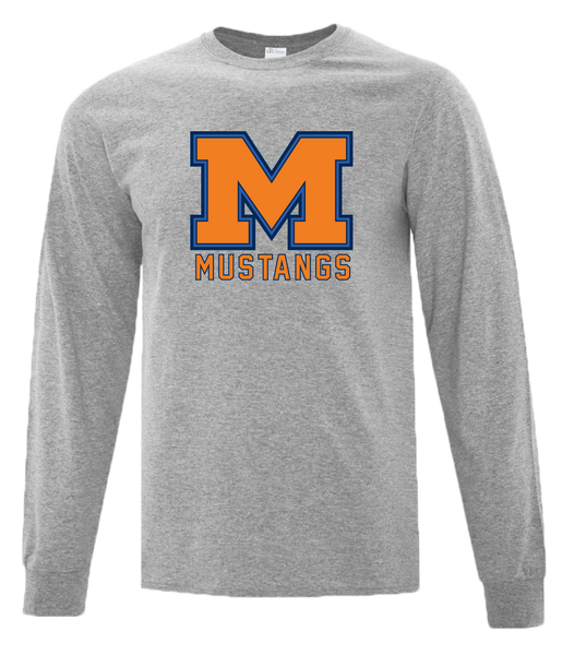 Vincent Massey Adult Cotton Long Sleeve with Printed Logo