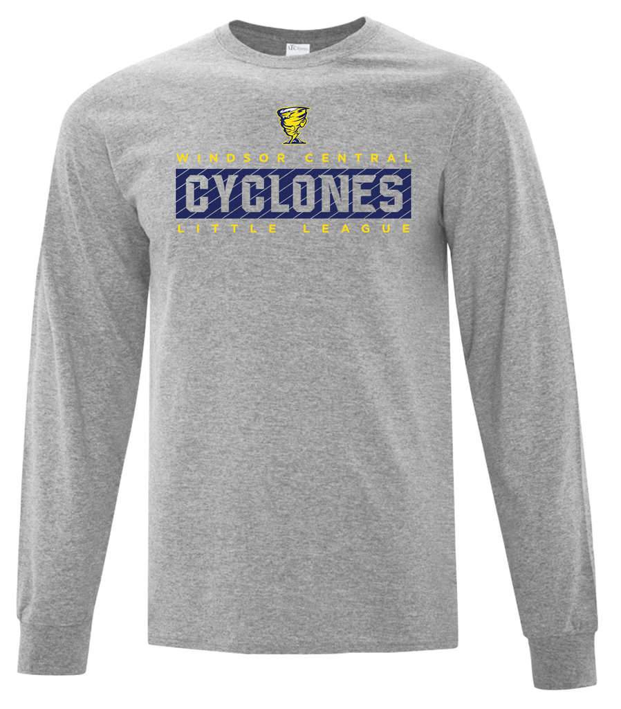 Cyclones Youth Cotton Long Sleeve with Printed Logo