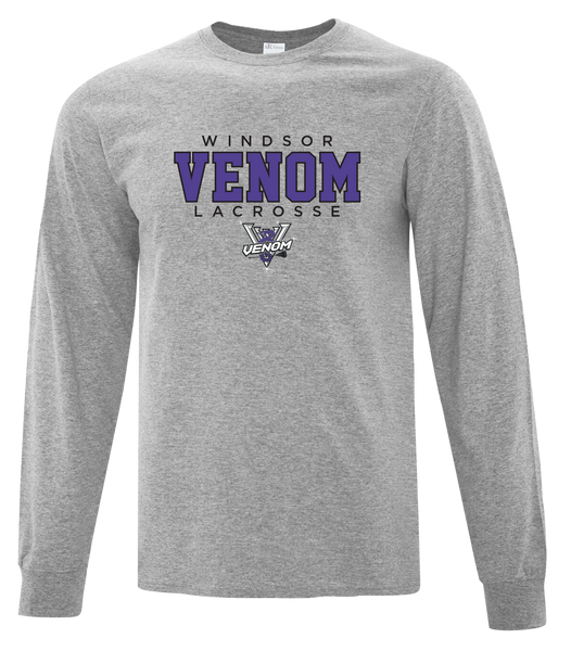 Windsor Venom Lacrosse Youth Cotton Long Sleeve with Printed Logo