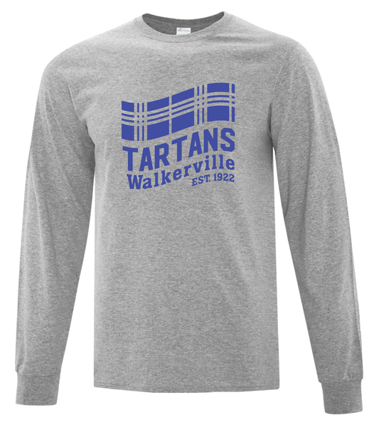 Walkerville Tartans Adult Cotton Long Sleeve with Printed Logo