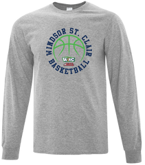 Windsor St. Clair Basketball Ball Adult Cotton Long Sleeve with Printed Logo
