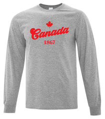 "Canada 1867" Adult Cotton Long Sleeve with Printed Logo