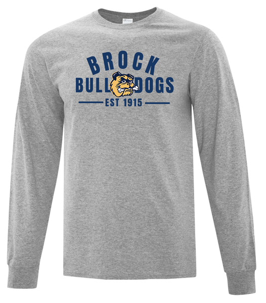 General Brock EST 1915 Adult Cotton Long Sleeve with Printed Logo