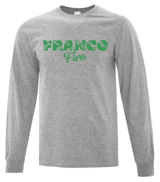 "Franco Script Fiers" Adult Cotton Long Sleeve with Printed Logo